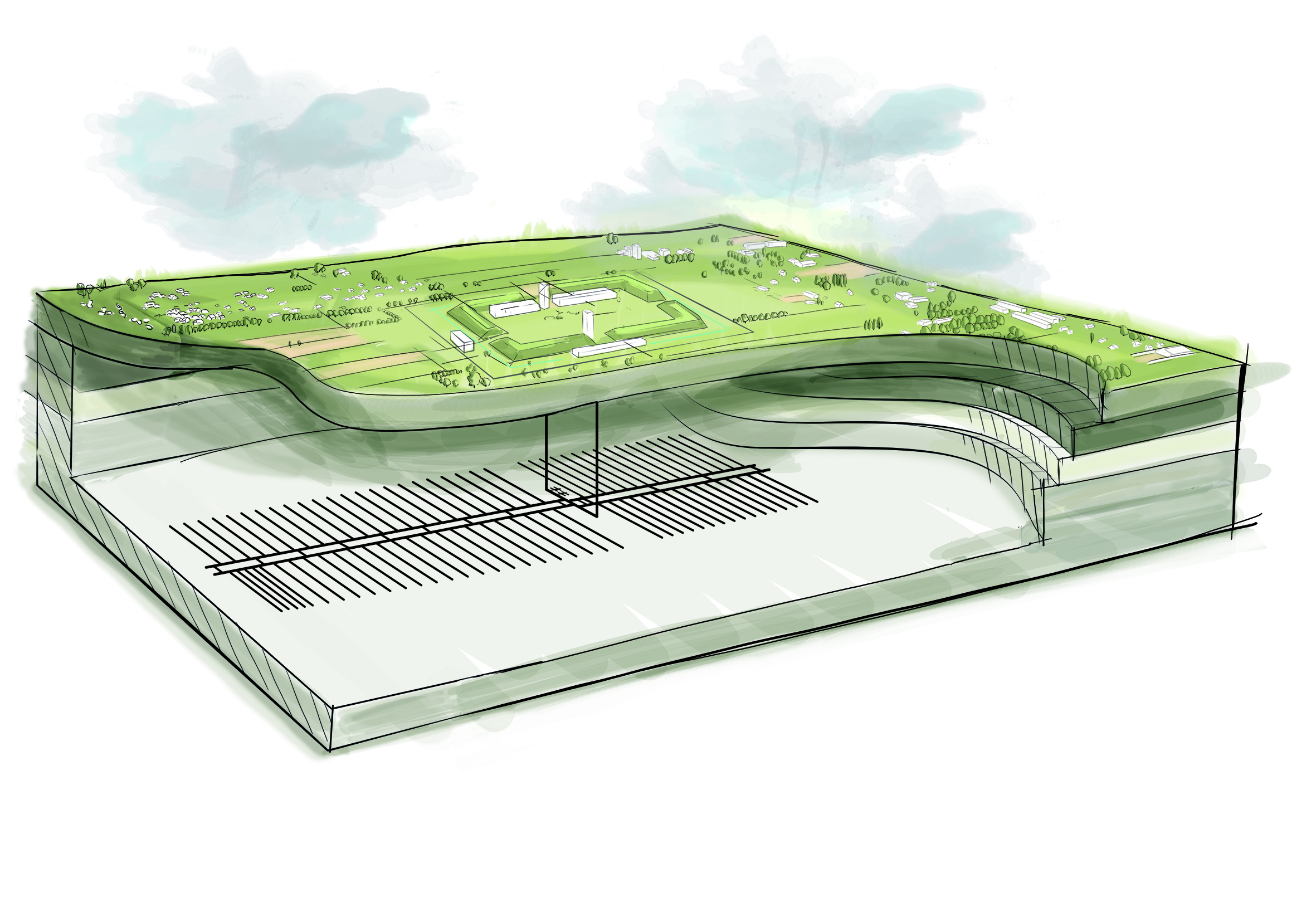 Render geologische berging