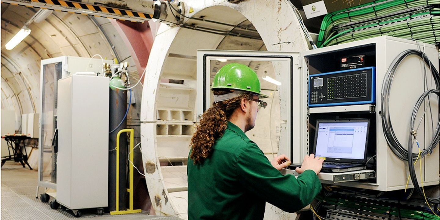 the HADES underground laboratory built at a depth of 225 meters in Mol